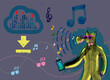 © The Laundry Room/Stocksy - Cartoon Character with trumpet Nose Streaming Tunes
