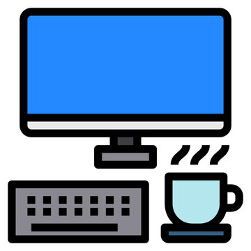 computer line icon