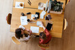 © BONNINSTUDIO/Stocksy - Interior designers choosing color samples for new project