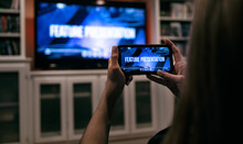 Teen Girl Streams Feature Film From Phone To Television