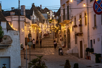 Wall Mural - Sunrise in Alberobello. the town of trulli in Puglia, a fantastic landscape