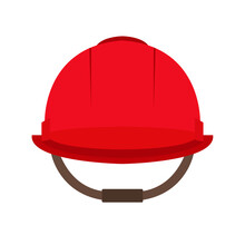 Red Helmet Safety Vector Illustration Emoji