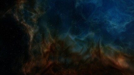 colorful space background with stars, nebula gas cloud in deep outer space, science fiction illustra