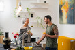 © Studio Marmellata/Stocksy - Muslim couple drinking fresh juice together