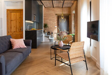 Interior of stylish modern apartment
