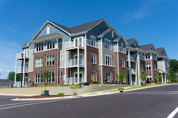 Wall Mural - Typical modern apartment building exterior 