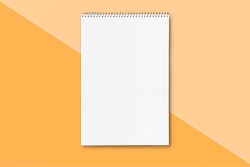 Poster - Minimal style blank white note pad.