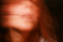 Motion Blurred Woman Face  Portrait