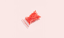 Red Round Shapes-Balls Packed In Plastic Bags
