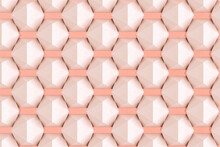 Pink Platonic Shapes With A Pink Ball On A Pink Background