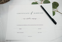 Blank Wedding Certificate