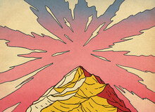 Rocky Mountain Peak Illustration