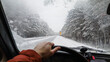 © Danil Nevsky/Stocksy - Unrecognizable driver steering car in countryside