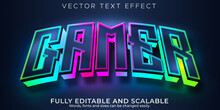 Gamer Text Effect, Editable Esport And Neon Text Style