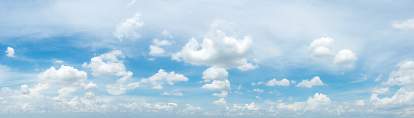 Wall Mural - blue sky background with tiny clouds. panorama white fluffy clouds in the blue sky.beautiful vast bl