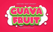 Guava fruit editable text effect with tropical fruit theme