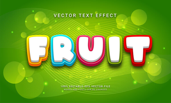 Fruit editable text effect