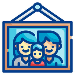 Wall Mural - family fill outline icon