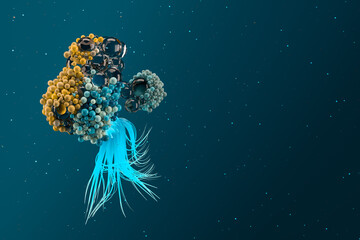 Surreal structure with spheres