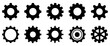 Cogwheel machine gear icon. Set of gear wheels