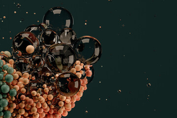 Surreal structure with spheres