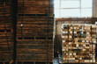 © THEFUNKSHIP/Stocksy - Stacks of Wood At A Recycling Warehouse
