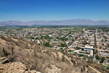 Canvas Print - Panoramic view on Los Andes city, Chile