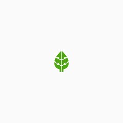 Wall Mural - ECO TECH LOGO, ECO TECH ICON, ECO TECH VECTOR, LEAF TECH, LEAF TECHNOLOGY, SIMPLE VECTOR