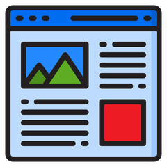 website color line style icon
