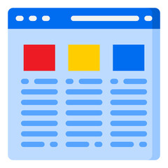 website flat style icon