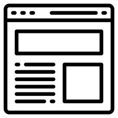 website outline style icon