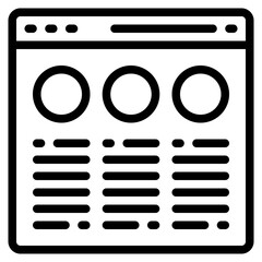 website outline style icon