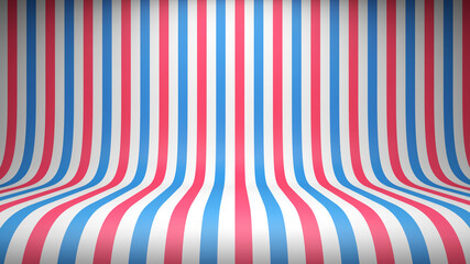 Wall Mural - studio backdrop with red, white and blue stripes