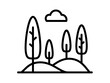 © MGhozi - hill valley single isolated icon with outline style