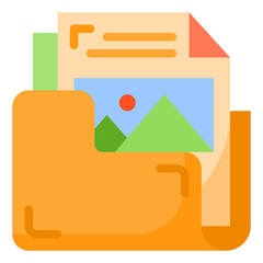 Wall Mural - picture flat style icon