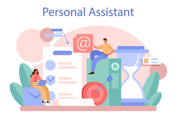 Wall Mural - Businessperson personal assistant concept. Professional help and support