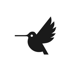 Wall Mural - hummingbird colibri logo vector icon illustration