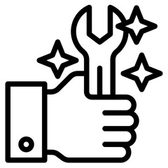 Wall Mural - tool outline style icon