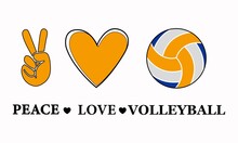 Peace Love Volleyball, Volleyball Vector And Clip Art