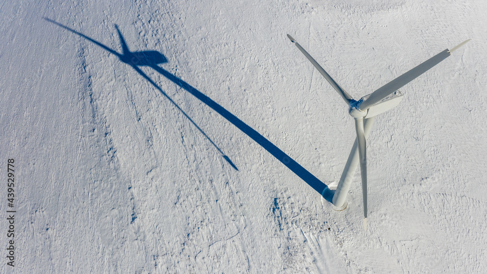 Windmill Wind Shadow wind energy and its shadow Stock Photo | Adobe Stock