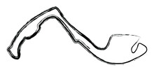 Circuit Monaco, Monte Carlo ( F1; Formula ). Street Race, Grand Prix Race Track For Motorsport And Autosport. Vector, Line Pattern. Top View.