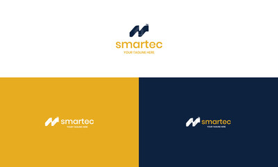 Smartec S letter Technology logo Designs concept vector,  logo Template.