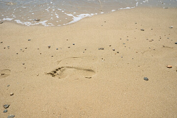 Poster - Holidays in the Greek islands, Koukounaries beach, Skiathos island, Greece, summer 2021