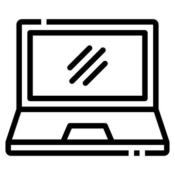 laptop line icon