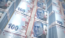 Turkish Lira Money Banknotes Pack Illustration