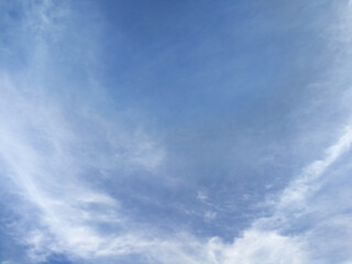 Wall Mural - blue sky background with tiny clouds.
