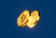 Obverse And Reverse Of The Bitcoin Coin