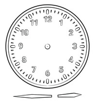 Classic Clock Face Vector Illustration