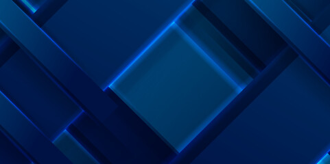 Simple minimal 3d dark blue abstract business presentation background with light stripes and overlap layers. Abstract gemoetric pattern luxury dark blue background 