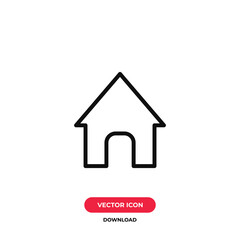 Sticker - Home icon vector. House sign